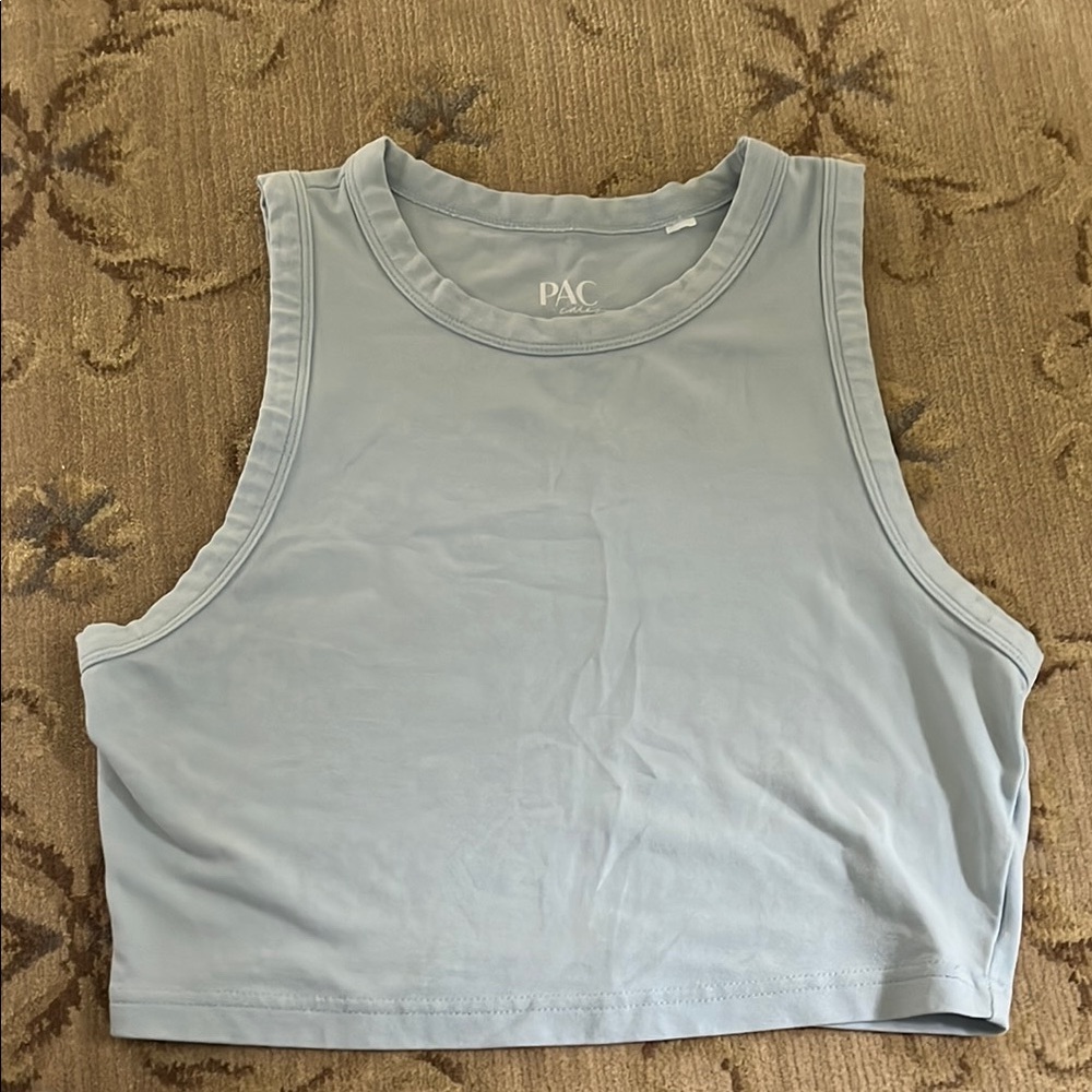 Women's Blue Crop Tank